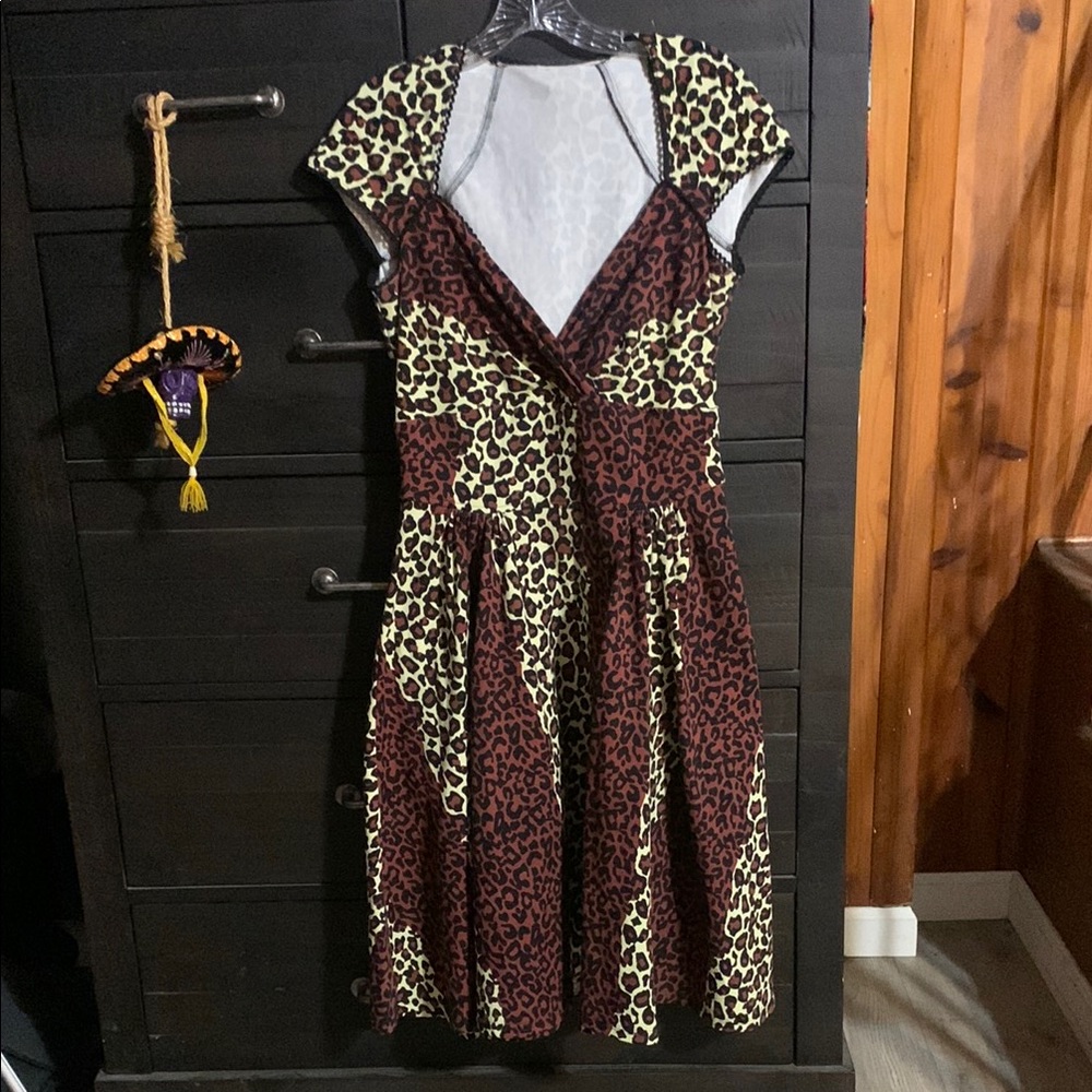 Pinup Girl Couture Leopard Print Dress! #EUC
